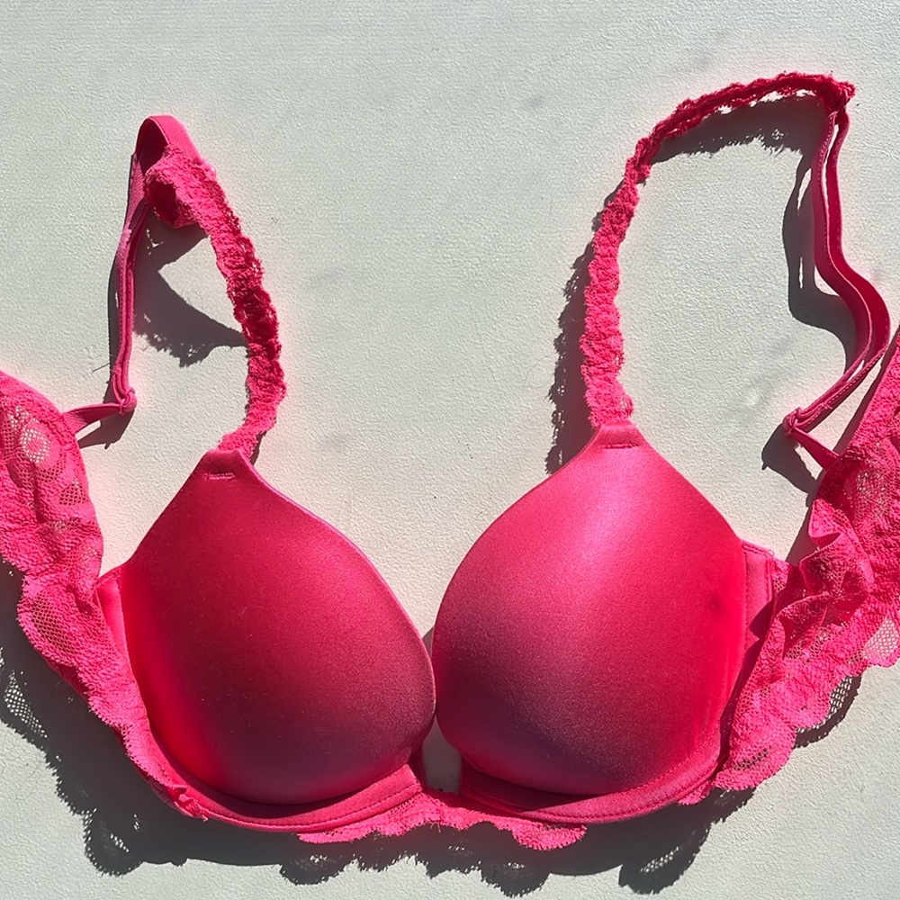 Pink VS lace bra